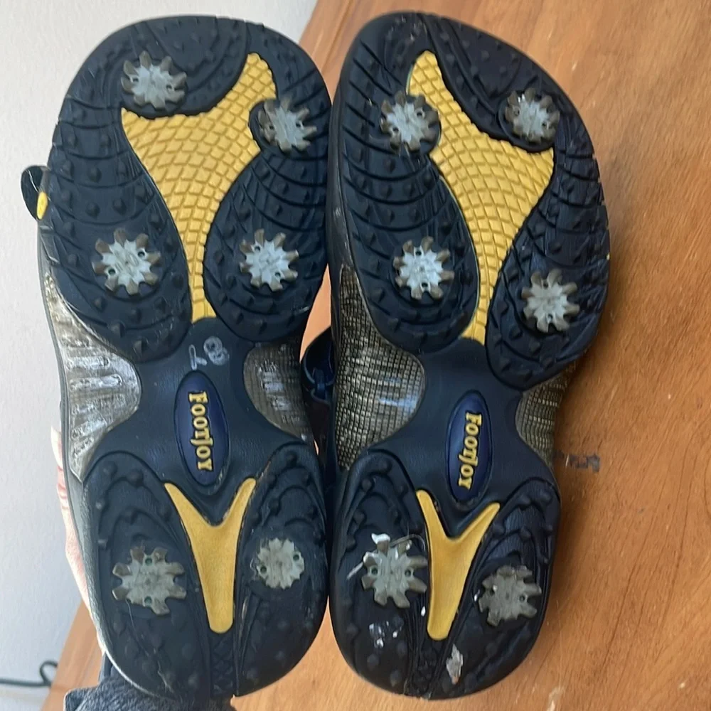 Footjoy Golf Sandals Leather Open Toe Soft Spike Golf Shoes Size 10